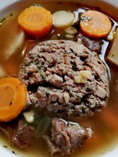 Töltött kacsanyak leves recept fotója