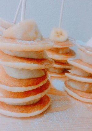 Hình của món Pancakes chuối mini.