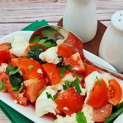 A picture of Caprese salad.