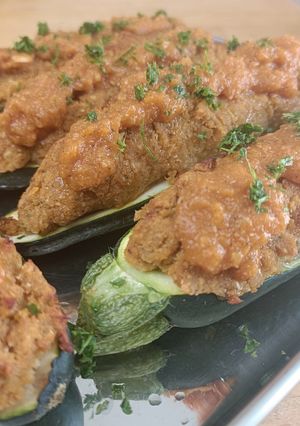 Une photo de 🌿 Courgettes farcies veggies