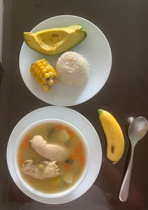 Una foto de Ajiaco casero