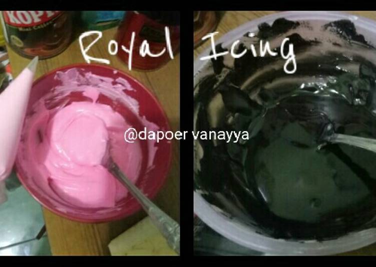Recipe: Delicious Royal icing buat decor cake dan cookies