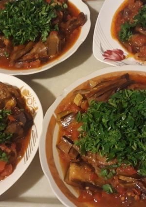 صورة لوصفة مطبق الباذنجان 🍆🍆🍆🍅🍅🍅