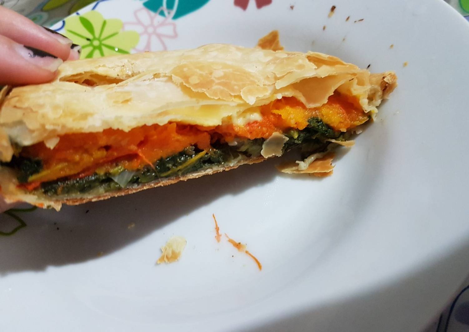 Tarta bicolor de zapallo y espinaca Receta de Antonella Bongiorno Cookpad