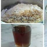 A picture of Ranovola (burnt rice Water).