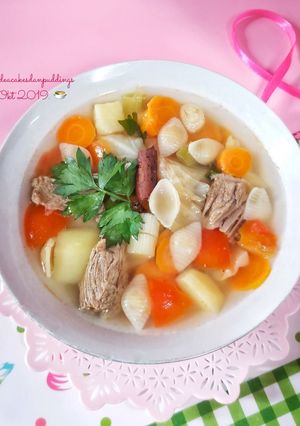 Foto resep Sop Daging Makaroni