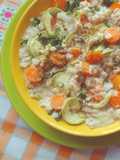 Orzo,farro, zucchine, carote, cipolla di Tropea, tonno