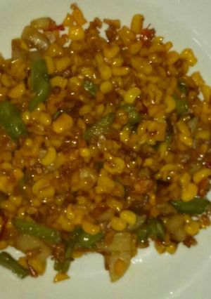 Foto resep Tumis jagung buncis kentang pedas