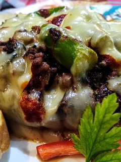 Una foto de HONGOS Rellenos de Carne picada y Espárragos...!