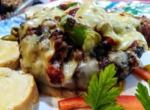 Una foto de HONGOS Rellenos de Carne picada y Espárragos...!