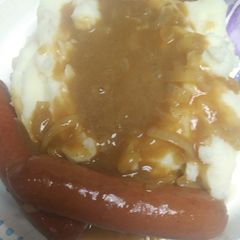 A picture of Bangers and Mash, Hotdogs.