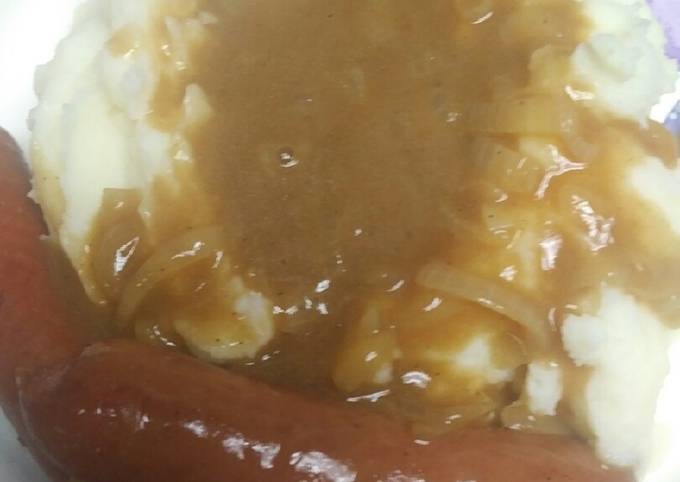 Recipe of Super Quick Homemade Bangers and Mash, Hotdogs