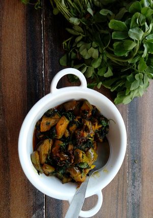 A picture of Methi bhaji.