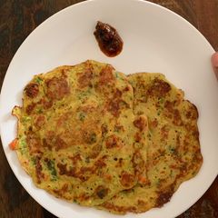 A picture of Chickpea flour savoury pancake.