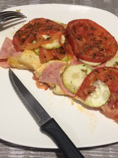 Una foto de Pizza de patatas en sartén sin horno