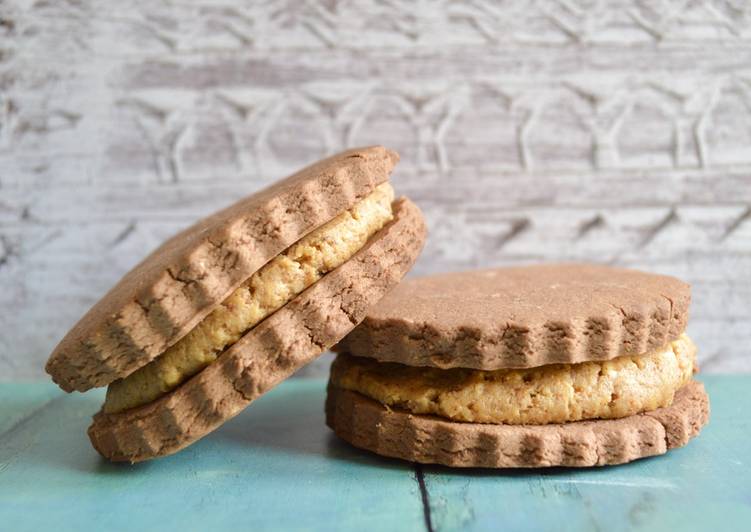 Easiest Way to Make Perfect Chocolate PB Sandwich Cookies