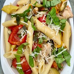 A picture of Grilled Summer Veggie Pasta with Chicken.