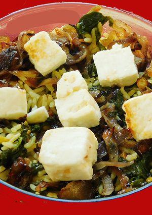 A picture of Spinach pilaf.