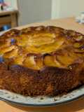 Tarta de manzana con natillas