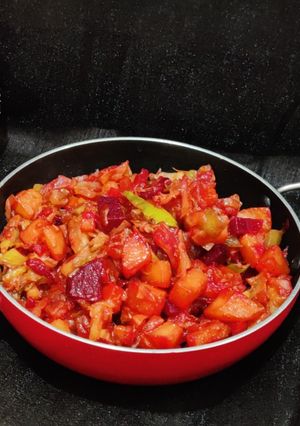 A picture of Mixed vegetables fry.