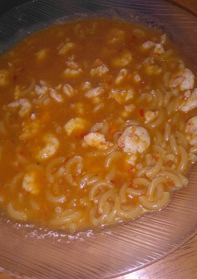Una foto de Fideuá con gambas