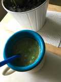Batido de espinacas-pera-semillas de Flax dorada-banana (smoothie)