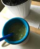 Batido de espinacas-pera-semillas de Flax dorada-banana (smoothie)