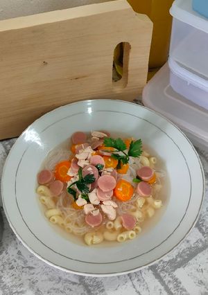 Foto resep Sup Ayam Bihun Macaroni