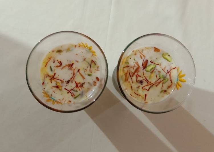 Simple Way to Prepare Badam kesar thandai