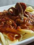 Pennes con Tuco de mejillones y anchoas