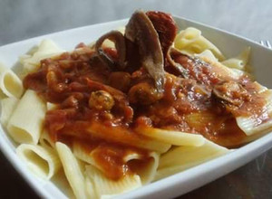 Una foto de Pennes con Tuco de mejillones y anchoas