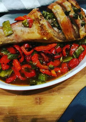 Foto di Cosciotto di tacchino ai peperoni in salsa di soya light