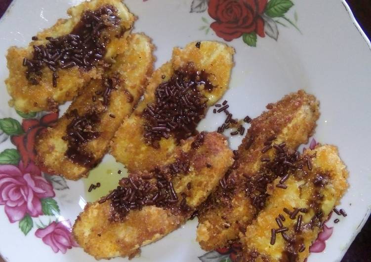 Pisang nugget coklat meses