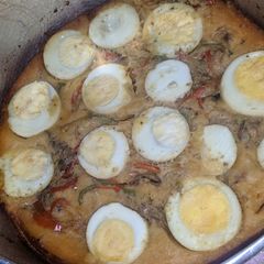 A picture of Oven baked moi moi.