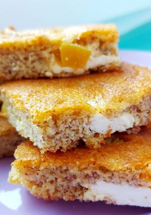 O poză a rețetei Prăjitură cu mango și ricotta ♡ babyfriendly.