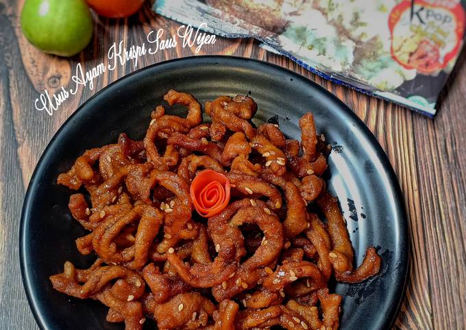 Usus Ayam Krispi Saus Wijen