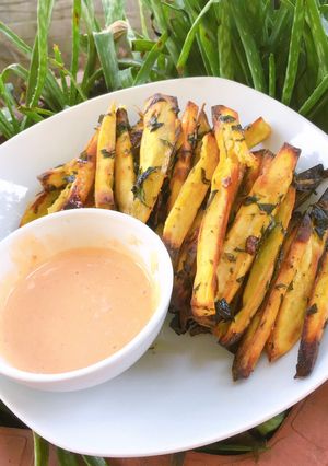 Hình của món Khoai Lang Nướng Giòn.