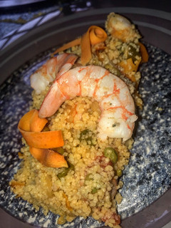 Una foto de Cuscus con Langostinos