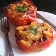 Pimientos rellenos de tortilla choricera