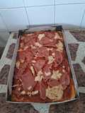 Pizza exprés con mortadela y queso