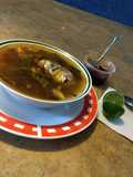 Caldo de bagre al achiote