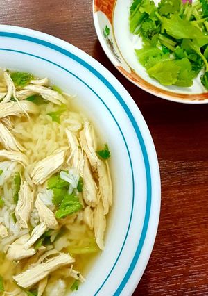 รูปของ ข้าวต้มอกไก่ฉีก ลีนๆ