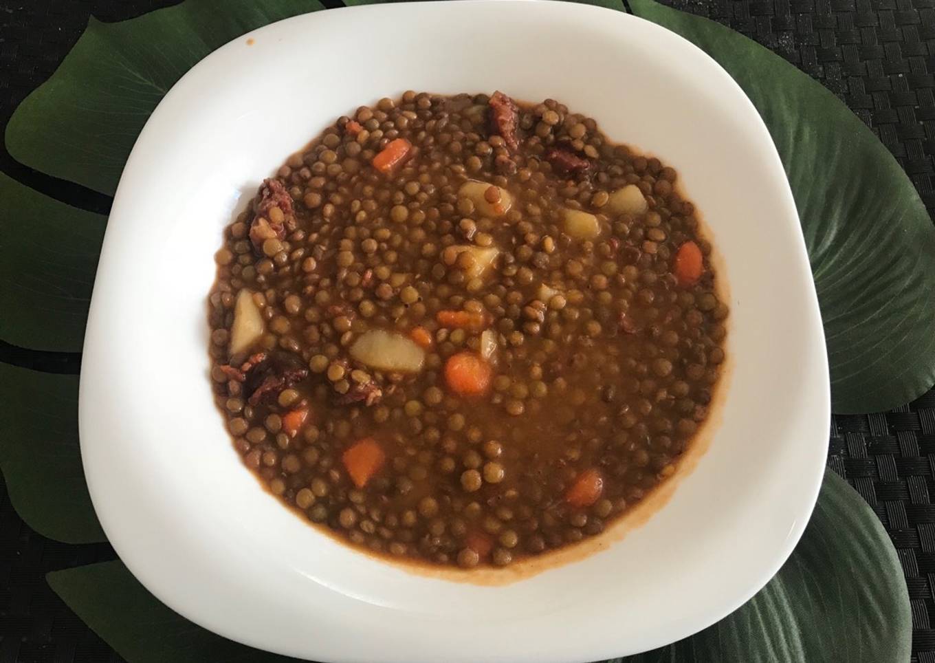Lentejas espesas al dente