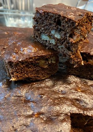Una foto de Cuadraditos de chocolate y nuez