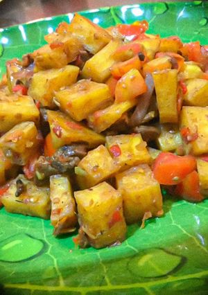 A picture of Stir fry yam.