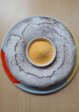 Una foto de Torta fácil de harina de maíz (la de la polenta) 💪🏽 🌽