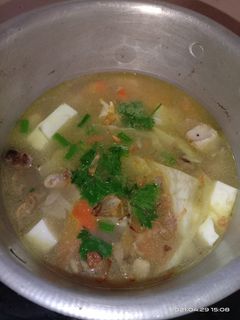 Foto resep Sup ayam campur putih telur