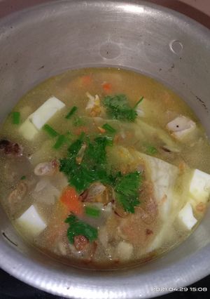 Foto resep Sup ayam campur putih telur