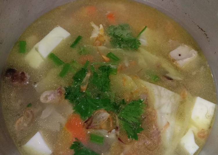 Cara Memasak Cepat Sup ayam campur putih telur Enak Sederhana