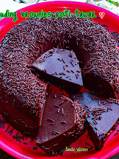 Foto resep Puding Brownies Roti Tawar